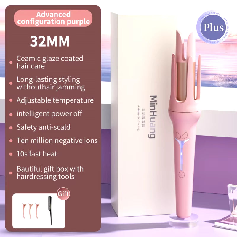 Automatic Curling Iron 32 Mm Big Roll Anion Ceramic Hair Curler 4-Speed Adjustable Fast Heating Fashion Styling Tools